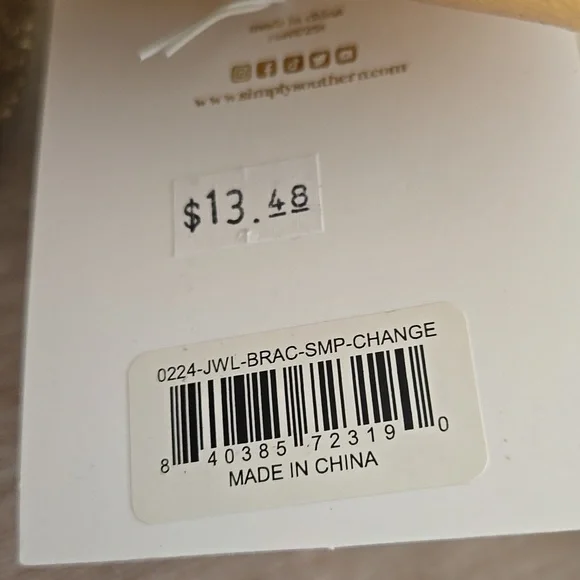 NWT Simply Southern 'Be The Change' Gold & Pink Beaded Bracelet - Picture 4 of 4